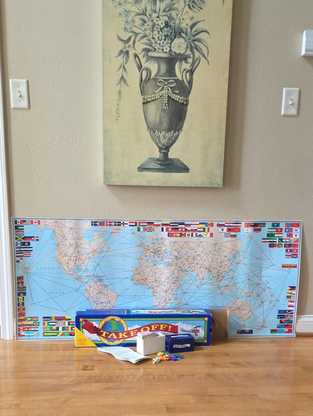 Take Off! Board Game World Edition The Game That Teaches Geography 1994 Complete